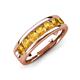 3 - Irvin 1.05 ctw Citrine Seven Stone Comfort Fit Men Wedding Band (6 mm) 