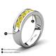 4 - Irvin 1.12 ctw Yellow Diamond Seven Stone Comfort Fit Men Wedding Band (6 mm) 