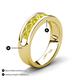 4 - Irvin 1.12 ctw Yellow Diamond Seven Stone Comfort Fit Men Wedding Band (6 mm) 