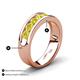 4 - Irvin 1.12 ctw Yellow Diamond Seven Stone Comfort Fit Men Wedding Band (6 mm) 