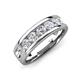 4 - Irvin 1.05 ctw Lab Grown Diamond Seven Stone Comfort Fit Men Wedding Band (6 mm) 