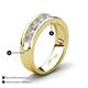 5 - Irvin 1.05 ctw Natural Diamond Seven Stone Comfort Fit Men Wedding Band (6 mm) 