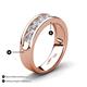 5 - Irvin 1.05 ctw Natural Diamond Seven Stone Comfort Fit Men Wedding Band (6 mm) 