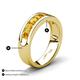 4 - Irvin 1.05 ctw Citrine Seven Stone Comfort Fit Men Wedding Band (6 mm) 