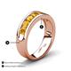 4 - Irvin 1.05 ctw Citrine Seven Stone Comfort Fit Men Wedding Band (6 mm) 