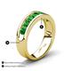 4 - Irvin 1.25 ctw Green Garnet Seven Stone Comfort Fit Men Wedding Band (6 mm) 