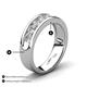 4 - Irvin 0.98 ctw Moissanite Seven Stone Comfort Fit Men Wedding Band (6 mm) 