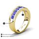 4 - Irvin 1.12 ctw Tanzanite Seven Stone Comfort Fit Men Wedding Band (6 mm) 