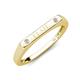 3 - Signet Personalized Bar Ring accented with Natural Diamonds 