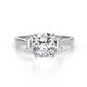 1 - Triada 2.34 ctw IGI Certified Lab Grown Diamond Cushion Shape (7 mm) Three Stone Engagement Ring 