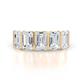 1 - Brianna 3.50 ctw Emerald Shape Lab Grown Diamonds (6X4 mm) Five Stone Wedding Band 