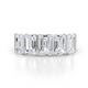 1 - Brianna 3.50 ctw Emerald Shape Lab Grown Diamonds (6X4 mm) Five Stone Wedding Band 