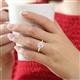 2 - Iyana 2.18 ctw IGI Certified Lab Grown Diamond (8.00 mm) accented Natural Diamonds Engagement Ring 