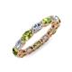 4 - Madison 5x3 mm Oval Lab Grown Diamond and Peridot Eternity Band 