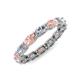 4 - Madison 5x3 mm Oval Lab Grown Diamond and Morganite Eternity Band 