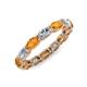 4 - Madison 5x3 mm Oval Forever Brilliant Moissanite and Citrine Eternity Band 