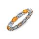 4 - Madison 5x3 mm Oval Forever One Moissanite and Citrine Eternity Band 