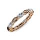 4 - Madison 5x3 mm Oval Diamond and Smoky Quartz Eternity Band 