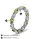 5 - Madison 5x3 mm Oval Diamond and Peridot Eternity Band 