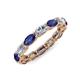 4 - Madison 5x3 mm Oval Diamond and Iolite Eternity Band 