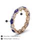 5 - Madison 5x3 mm Oval Diamond and Iolite Eternity Band 