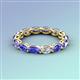 4 - Madison 5x3 mm Oval Lab Grown Diamond and Tanzanite Eternity Band 