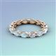 4 - Madison 5x3 mm Oval Lab Grown Diamond and Aquamarine Eternity Band 