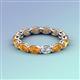 4 - Madison 5x3 mm Oval Lab Grown Diamond and Citrine Eternity Band 
