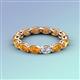 4 - Madison 5x3 mm Oval Lab Grown Diamond and Citrine Eternity Band 