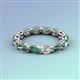 4 - Madison 5x3 mm Oval Lab Grown Diamond and Lab Created Alexandrite Eternity Band 