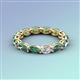 4 - Madison 5x3 mm Oval Lab Grown Diamond and Lab Created Alexandrite Eternity Band 