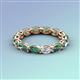 4 - Madison 5x3 mm Oval Lab Grown Diamond and Lab Created Alexandrite Eternity Band 