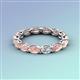 4 - Madison 5x3 mm Oval Lab Grown Diamond and Morganite Eternity Band 