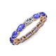 5 - Madison 5x3 mm Oval Lab Grown Diamond and Tanzanite Eternity Band 