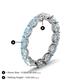6 - Madison 5x3 mm Oval Lab Grown Diamond and Aquamarine Eternity Band 