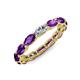 5 - Madison 5x3 mm Oval Lab Grown Diamond and Amethyst Eternity Band 