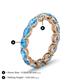 6 - Madison 5x3 mm Oval Lab Grown Diamond and Blue Topaz Eternity Band 