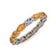 5 - Madison 5x3 mm Oval Lab Grown Diamond and Citrine Eternity Band 
