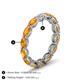 6 - Madison 5x3 mm Oval Lab Grown Diamond and Citrine Eternity Band 