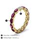 6 - Madison 5x3 mm Oval Lab Grown Diamond and Rhodolite Garnet Eternity Band 