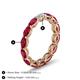 6 - Madison 5x3 mm Oval Lab Grown Diamond and Ruby Eternity Band 