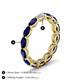 6 - Madison 5x3 mm Oval Lab Grown Diamond and Blue Sapphire Eternity Band 
