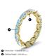 6 - Madison 5x3 mm Oval Lab Grown Diamond and Aquamarine Eternity Band 