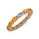 5 - Madison 5x3 mm Oval Lab Grown Diamond and Citrine Eternity Band 
