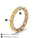 6 - Madison 5x3 mm Oval Lab Grown Diamond and Yellow Sapphire Eternity Band 
