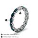 6 - Madison 5x3 mm Oval Lab Grown Diamond and London Blue Topaz Eternity Band 