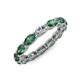 5 - Madison 5x3 mm Oval Lab Grown Diamond and Lab Created Alexandrite Eternity Band 