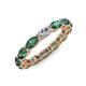 5 - Madison 5x3 mm Oval Lab Grown Diamond and Lab Created Alexandrite Eternity Band 