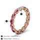 6 - Madison 5x3 mm Oval Lab Grown Diamond and Pink Tourmaline Eternity Band 