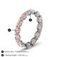 6 - Madison 5x3 mm Oval Lab Grown Diamond and Morganite Eternity Band 
